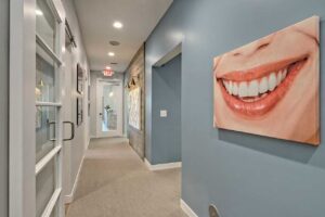 Jones copeland smiles new facility hallway